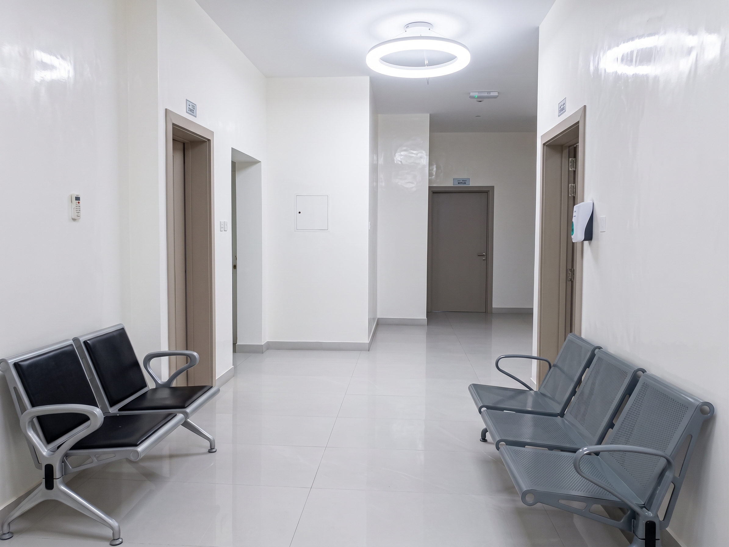 Waiting area at Al Mustaqbal Medical Fitness Examination Center